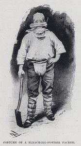 Traje de un empacador de polvo blanqueador de Harold Hume Piffard