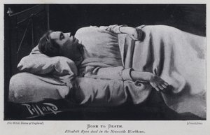Muerta, Elizabeth Ryan muerta en el asilo de Newcastle de Harold Hume Piffard