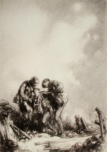 Camilleros (lápiz sobre papel)