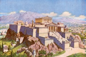 La Acrópolis de Atenas desde el oeste de Harold Oakley