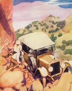 Dificultades de la conducción en los trópicos (litografía en color) de Harold Robert Millar