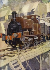 Pequeña locomotora de tanque (Saddletank)