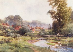 Abinger Hammer (litografía en color) de Harold Sutton Palmer