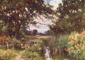 Cerca de Chobham (litografía en color) de Harold Sutton Palmer