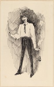 Retrato de Whistler con un pincel de Harper Pennington