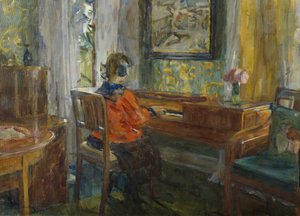 Al piano de las bisabuelas de Harriet Backer