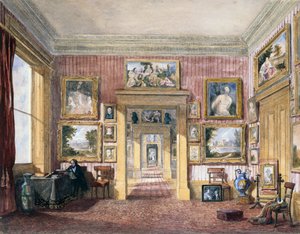 El comedor en Thirlestaine House, Cheltenham, c.1843
