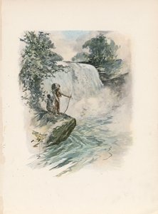 La canción de Hiawatha de Longfellow (litografía en color) de Harrison Fisher