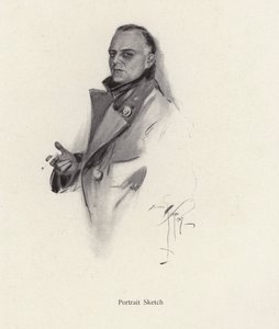 Retrato de un hombre fumando un cigarrillo de Harrison Fisher
