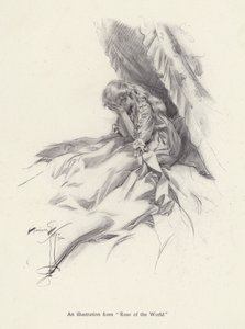 Rosamond English, un personaje de Rose of the World, una novela de Egerton Castle de Harrison Fisher
