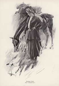 El personaje Penelope Drake de la novela Cowardice Court, de George Barr McCutcheon de Harrison Fisher