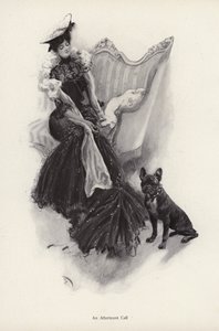 Mujer haciendo una visita social por la tarde de Harrison Fisher