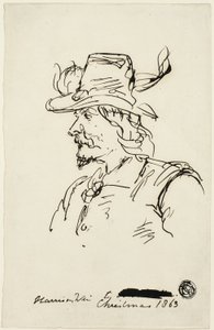 Cabeza de un caballero de Harrison William Weir
