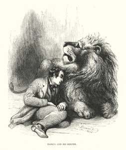 León y su cuidador de Harrison William Weir