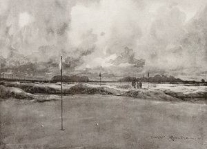 Campos de golf: Mitcham, el séptimo green (litografía)