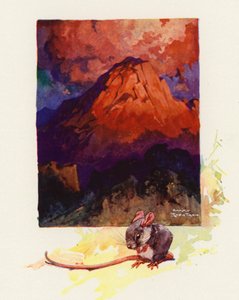 La montaña que gime (litografía en color)
