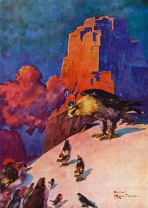 Los huevos robados de la perdiz (litografía en color) de Harry Rountree
