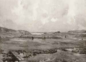 Campos de golf: Bude, el hoyo "Nursery Maid" (litografía)