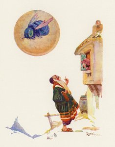 El Dragón en la Luna (litografía en color)