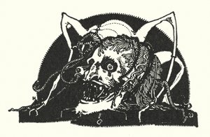 Edgar Allan Poe: Motivo de diseño (litografía) de Harry Clarke