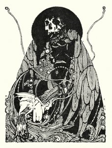 Edgar Allan Poe: Pieza final (litografía) de Harry Clarke