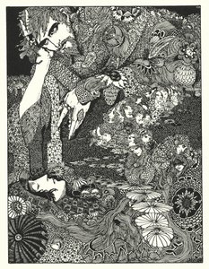 Edgar Allan Poe: Morella (litografía) de Harry Clarke