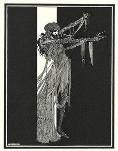 Edgar Allan Poe: La caída de la casa Usher (litografía) de Harry Clarke