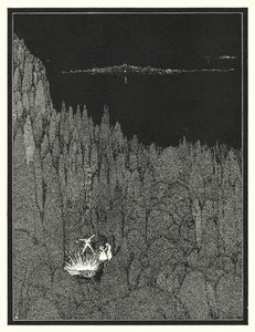 Edgar Allan Poe: El bicho de oro (litografía) de Harry Clarke