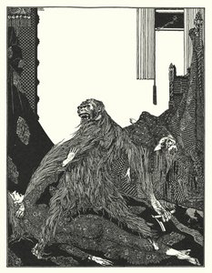 Edgar Allan Poe: Los crímenes de la calle Morgue (litografía) de Harry Clarke