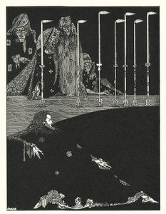 Edgar Allan Poe: El pozo y el péndulo (litografía) de Harry Clarke