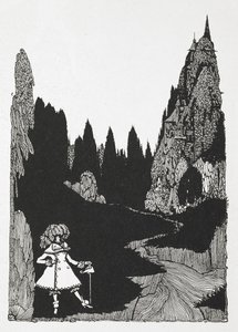 Ilustración para el cuento "Pulgarcito". de Harry Clarke