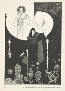 La niña de las cerillas. En la claridad, la anciana abuela estaba de pie. de Harry Clarke