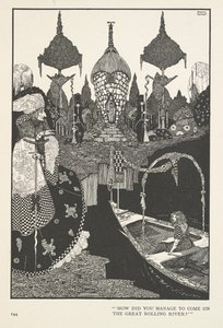 La Reina de las Nieves. ¿Cómo te las arreglaste para venir en el gran río ondulante? de Harry Clarke