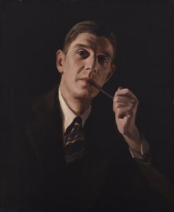 Retrato de un hombre fumando una pipa
