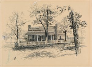Casa de Campo de H. P. Bottom Cerca de la Posición de Rousseau de Harry Fenn