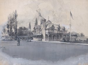 El club atlético en Bowling Green, ca. 1900 de Harry Fenn