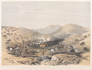 Carga sobre el Gwanga, Cabo de Buena Esperanza, el 8 de junio de 1846 (litografía coloreada) de Harry Francis Darell