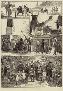 Bocetos de vacaciones de Navidad en Londres