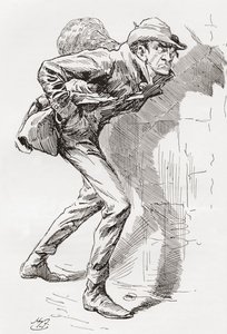 Dolge Orlick. Ilustración de Harry Furniss para la novela de Charles Dickens Grandes esperanzas, de The Testimonial Edition publicada en 1910. de Harry Furniss