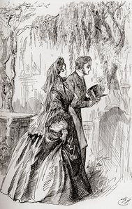 Estella y Pip. "No vi sombra de otra despedida de ella." de Harry Furniss