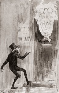 Ilustración de Cuento de Navidad de Los libros de Navidad de Charles Dickens