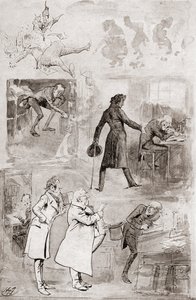 Ilustración de Cuento de Navidad de Los libros de Navidad de Charles Dickens de Harry Furniss