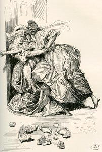 Ilustración para la novela de Charles Dickens Historia de dos ciudades