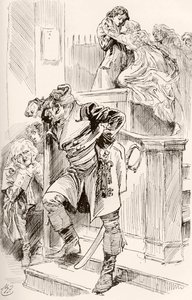 Ilustración para la novela de Charles Dickens Historia de dos ciudades de Harry Furniss