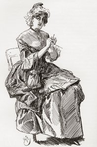 Ilustración para la novela de Charles Dickens Historia de dos ciudades de Harry Furniss