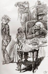 Ilustración para The Old Curiosity Shop de Charles Dickens de Harry Furniss