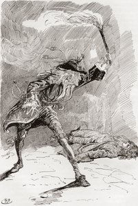 Ilustración para la novela de Charles Dickens Barnaby Rudge de Harry Furniss