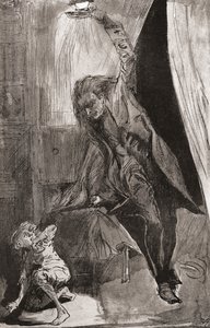 Ilustración para la novela de Charles Dickens La ganga del fantasma de Harry Furniss