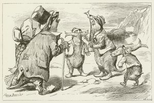 Ilustración para Sylvie y Bruno de Lewis Carroll de Harry Furniss