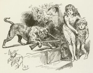 Ilustración para Sylvie y Bruno de Lewis Carroll